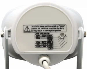 rear of horn speaker for use with distributed speaker systems